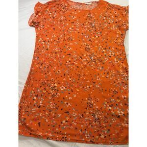 BeachLunchLounge Orange Salma Dress Floral Size Large